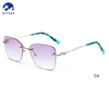 Custom Brand Gradient Rimless Sunglasses Metal Sun Glasses Vintage Sunglasses Fashion Women Sunglasses