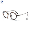 Titanium Acetate Eyeglasses Frame for Optical Eye Glasses Round Retro Design Eyewear Glasses