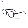 Daily Wear Optical Eyeglasses with Laminated Acetate Material Fashion Blue Frame Round Shape