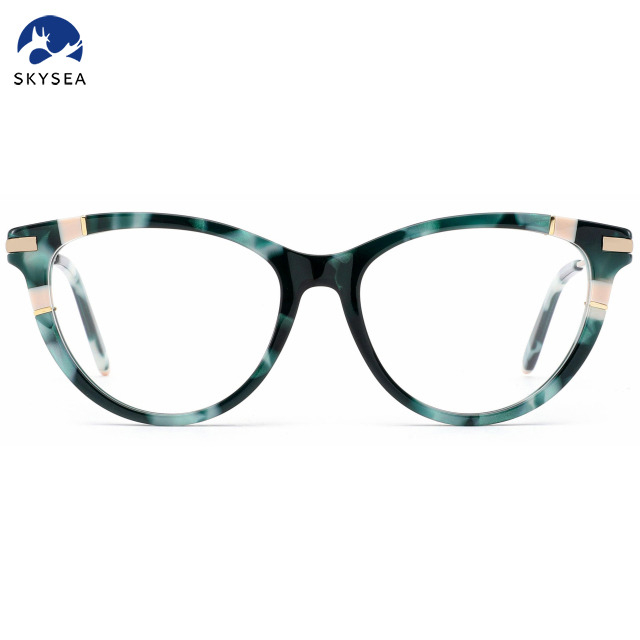 2025 Hot Sales Vintage Style Acetate Mix Metal Eyeglasses Frames