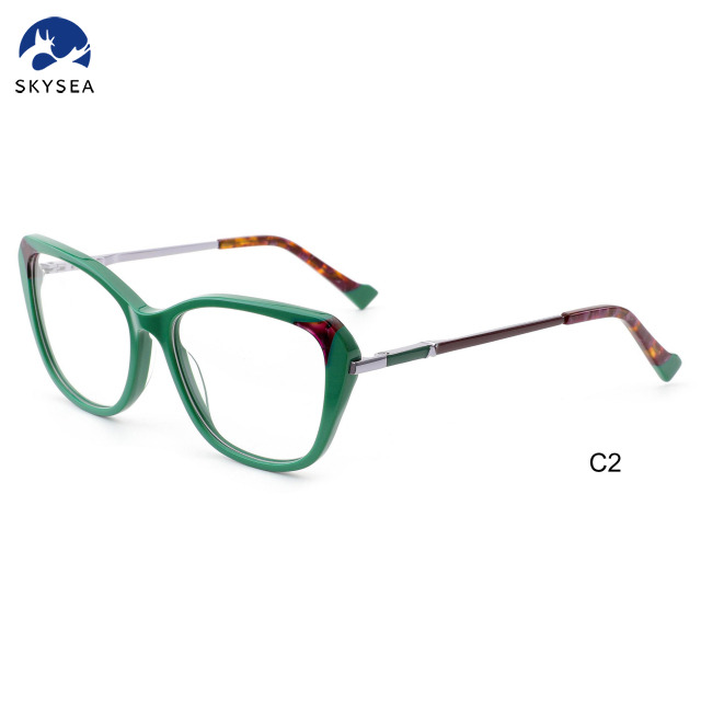 Unisex Vintage Eyeglasses High Quality Acetate Optical Frames 