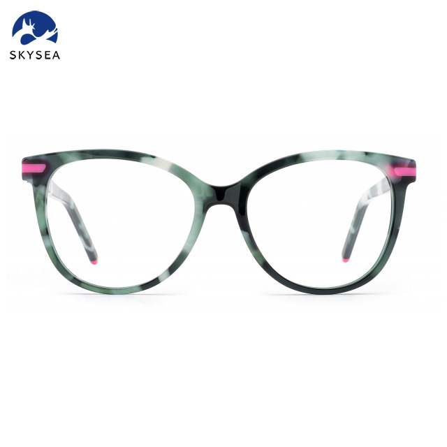 High Quality Retro Color Acetate Mix Metal Eyeglasses Frames