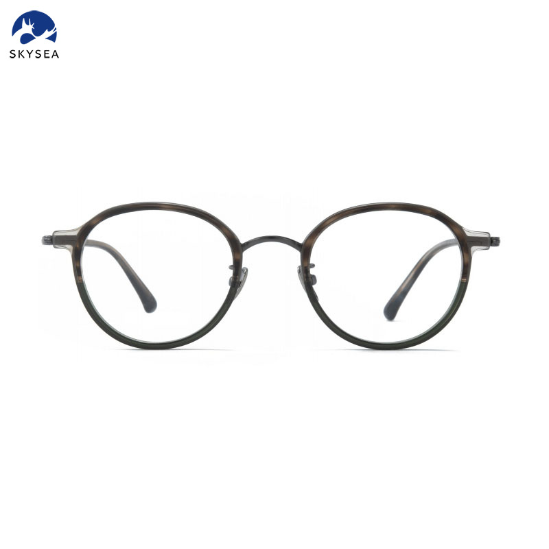 Vintage Titanium Eyeglasses Frame Eyewear Spectacles for Men Round Myopia Glasses Women Retro Optical Glasses