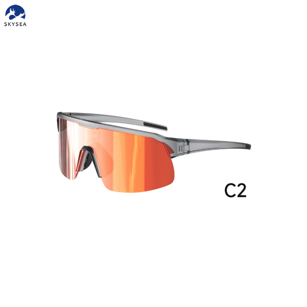 Customized TR90 Frame Cycling Glasses & Goggles Sports Bike Sunglasses with Windproof Protective Mirror Running Mountain Biking
