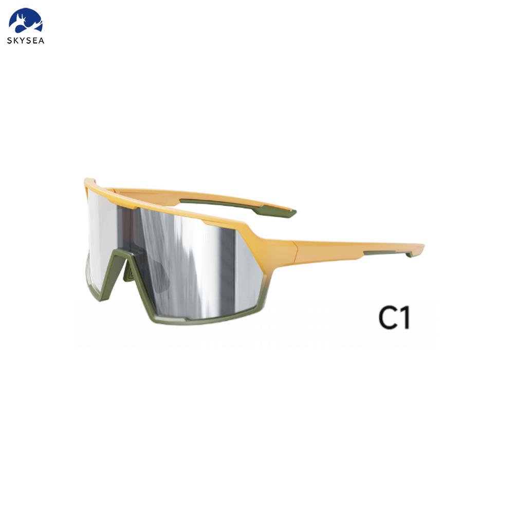Custom Logo Men TR90 Frame Pickleball Eye Protection Sunglasses UV400 Bicycle Running Bike Riding Cycling Sports Glasses