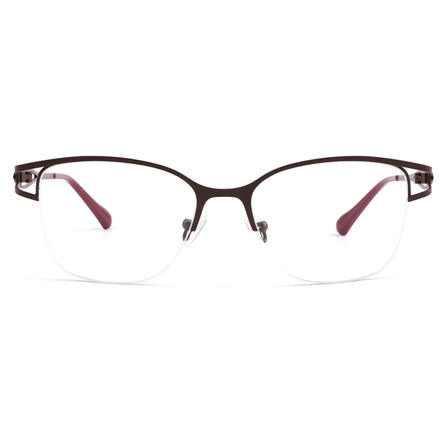 Wholesale Half Rim Optical Frames Clear Lens Fashion Eyewear 8641