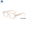 Women's Oval Acetate Eyeglasses Frame - Fashionable & Chic Optical Frames for Ladies