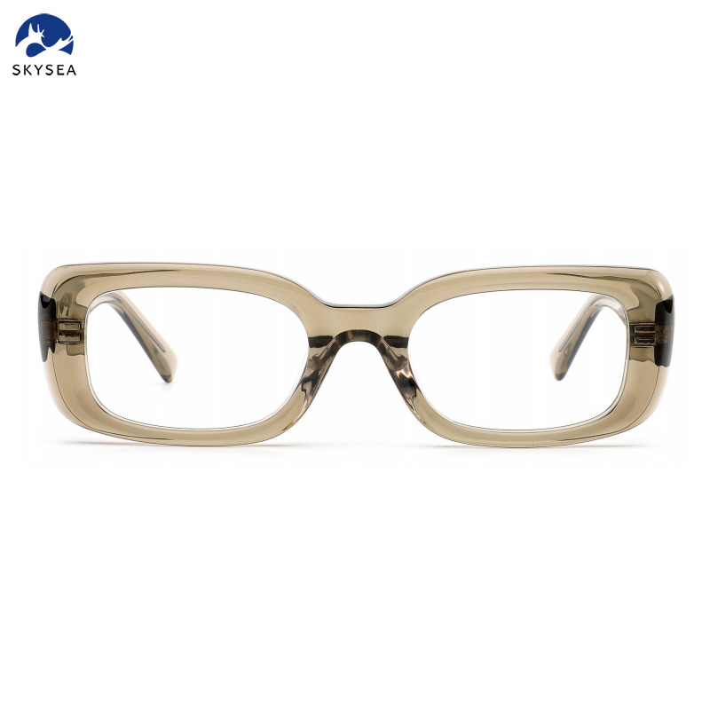 Newest Fashion Square Frame Acetate Eyeglasses Hand Made Custom OEM Glasses Women Men Optical Frames