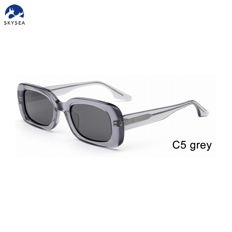 Factory Price Fashion Rectangular Retro Small Square Punk Square Acetate Frame Sunglasses Unisex for Men And Women