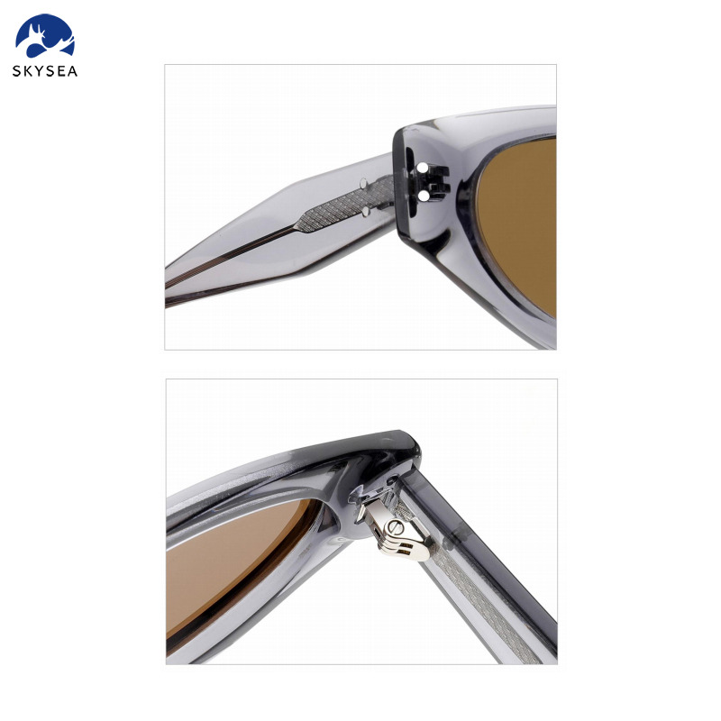 Fashion Cat Eye Retro Small Square Punk Square Acetate Frame Sunglasses Unisex for Men And Women