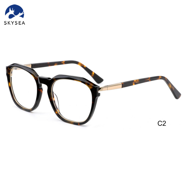 2025 New Neutral High Quality Retro Color Acetate Men's Optical Glasses