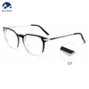 High Quality Acetate Optical Frames Blue Clear Front Metal Temple Diamond Reading Men Women's Fashion