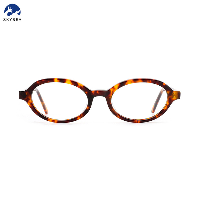 Stylish Eyeglass Frames for Unisex Small Size Oval Acetate Optical Frames 