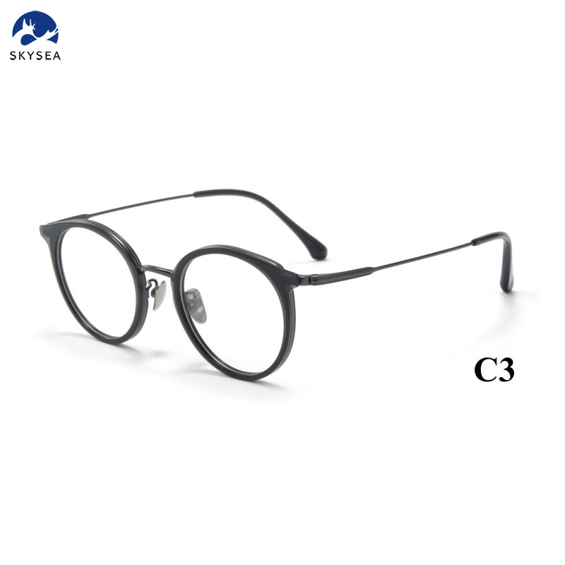 Vintage Titanium Eyeglasses Frame for Men Round Glasses Women Retro Optical Glasses Frame Eyewear Spectacles