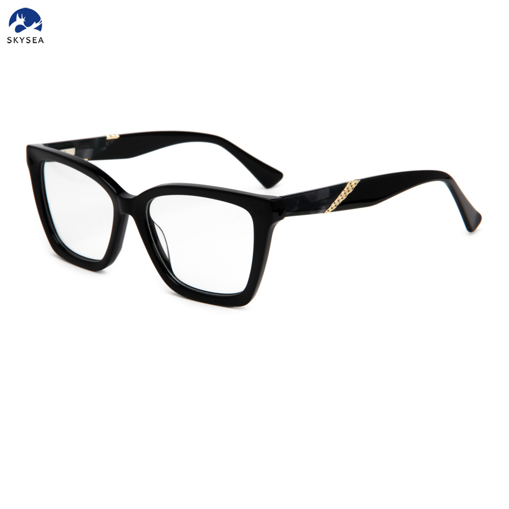 New Arrival Colorful Eyeglasses Fashionable Colorful Acetate Eyeglass Frames for Woman Multicolor Glasses Delicate Glasses Women