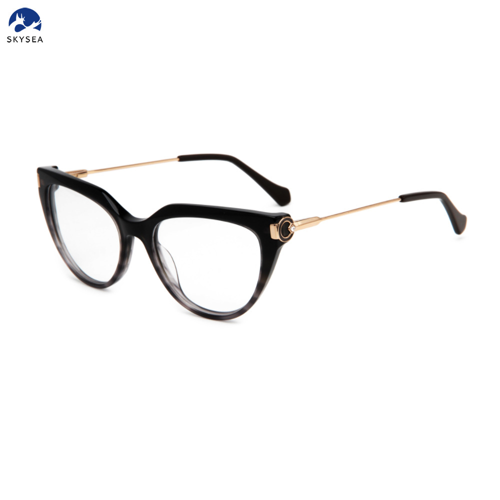 Fashionable Acetate Combine Eyeglasses Frames Cat Eye Optical Frames Spectacle Eyewear Optical Frames