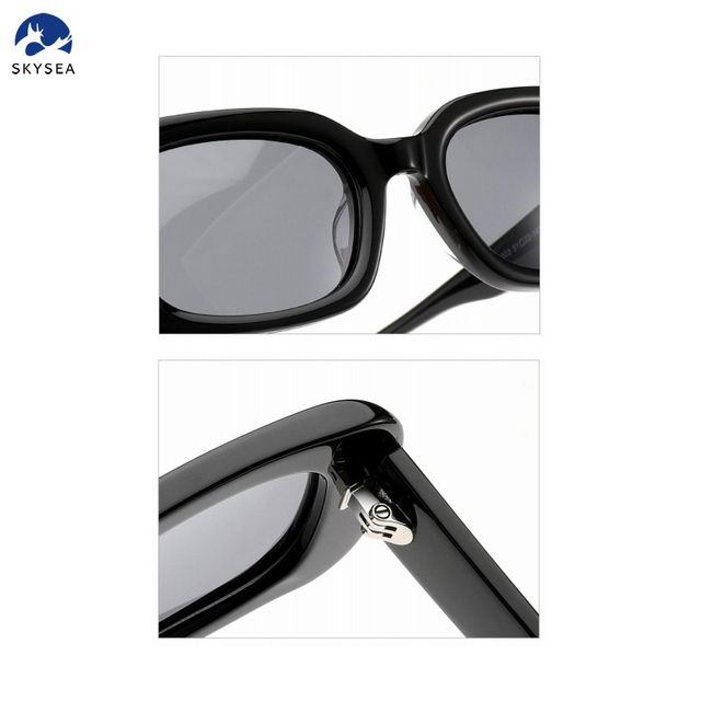 Factory Price Fashion Rectangular Retro Small Square Punk Square Acetate Frame Sunglasses Unisex for Men And Women