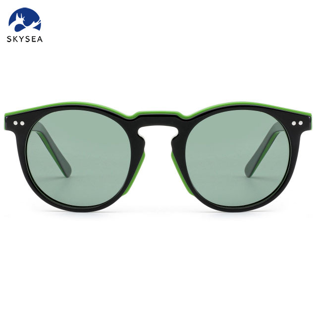High Quality Acetate Polarized Sunglasses Custom Retro Round Frame Sunglasses 2025 Sunglasses Unisex 