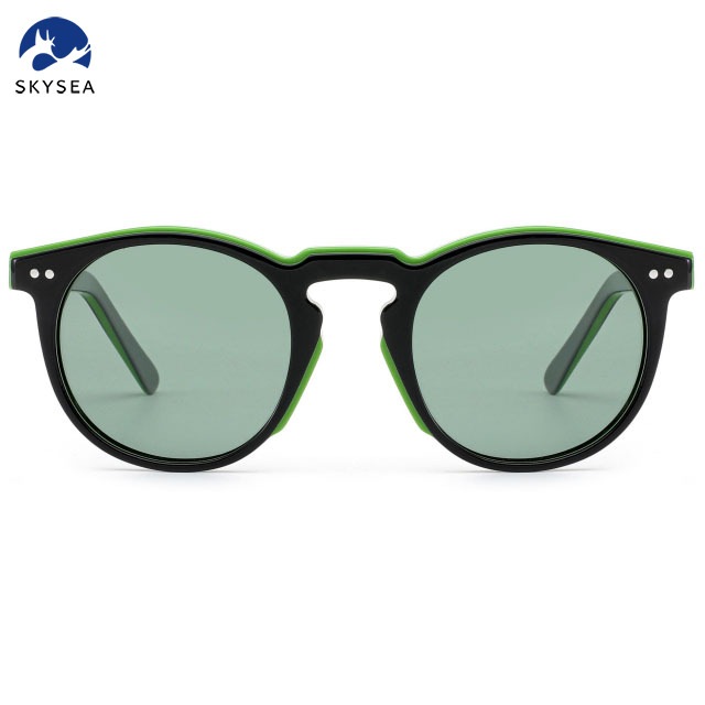 High Quality Acetate Polarized Sunglasses Custom Retro Round Frame Sunglasses 2025 Sunglasses Unisex 