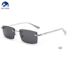 High quality Fashion Women Men Sunglasses Gradient Rimless Sunglasses Metal Sun Glasses Vintage Sunglasses 