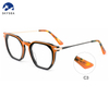 High Quality Acetate Optical Frames Blue Clear Front Metal Temple Diamond Reading Men Women's Fashion