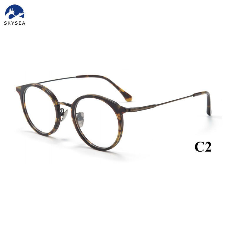 Vintage Titanium Eyeglasses Frame for Men Round Glasses Women Retro Optical Glasses Frame Eyewear Spectacles