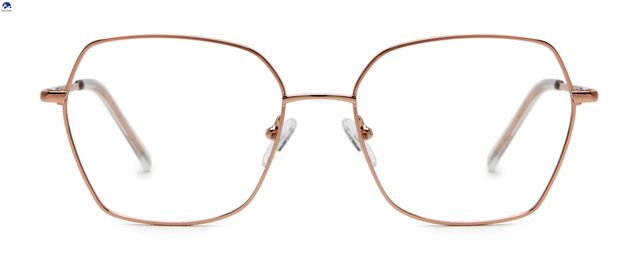 Metal Eyeglasses Frames Spectacle Square Metal Glasses Women Custom Logo Optical Frame