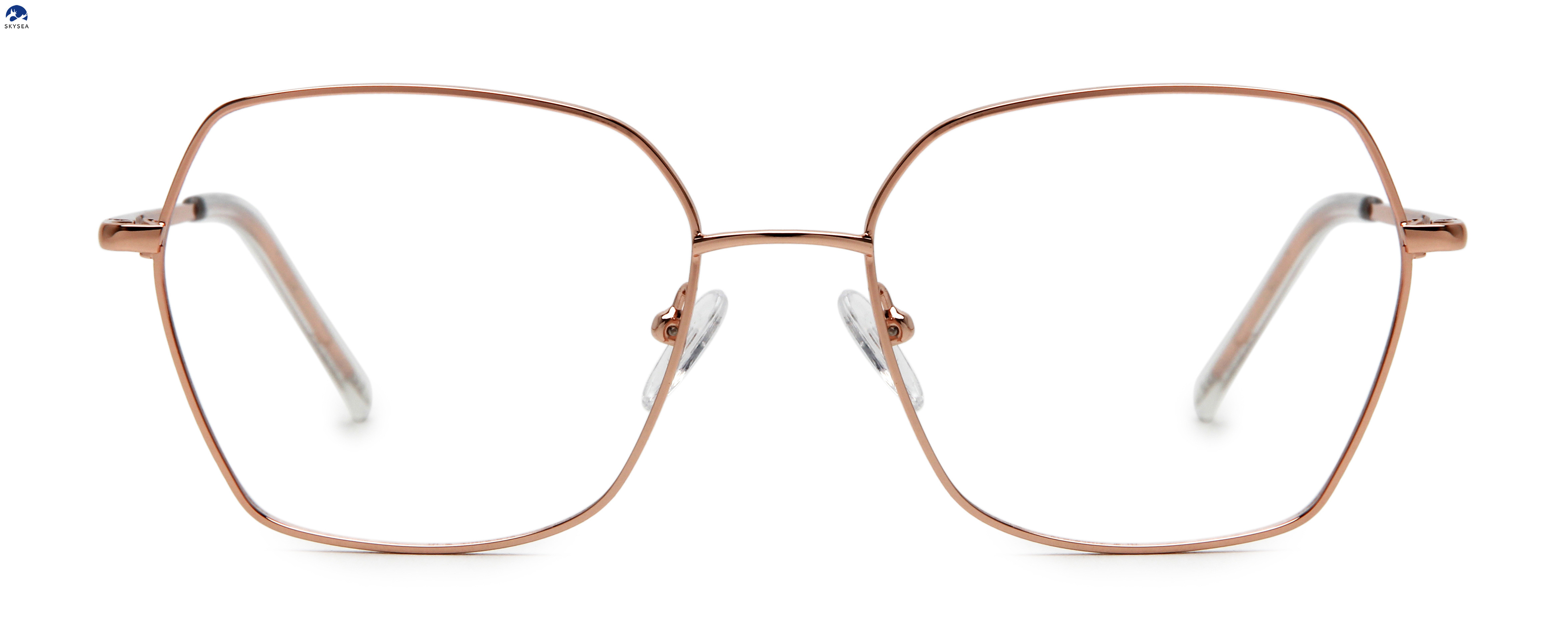 Metal Eyeglasses Frames Spectacle Square Metal Glasses Women Custom Logo Optical Frame