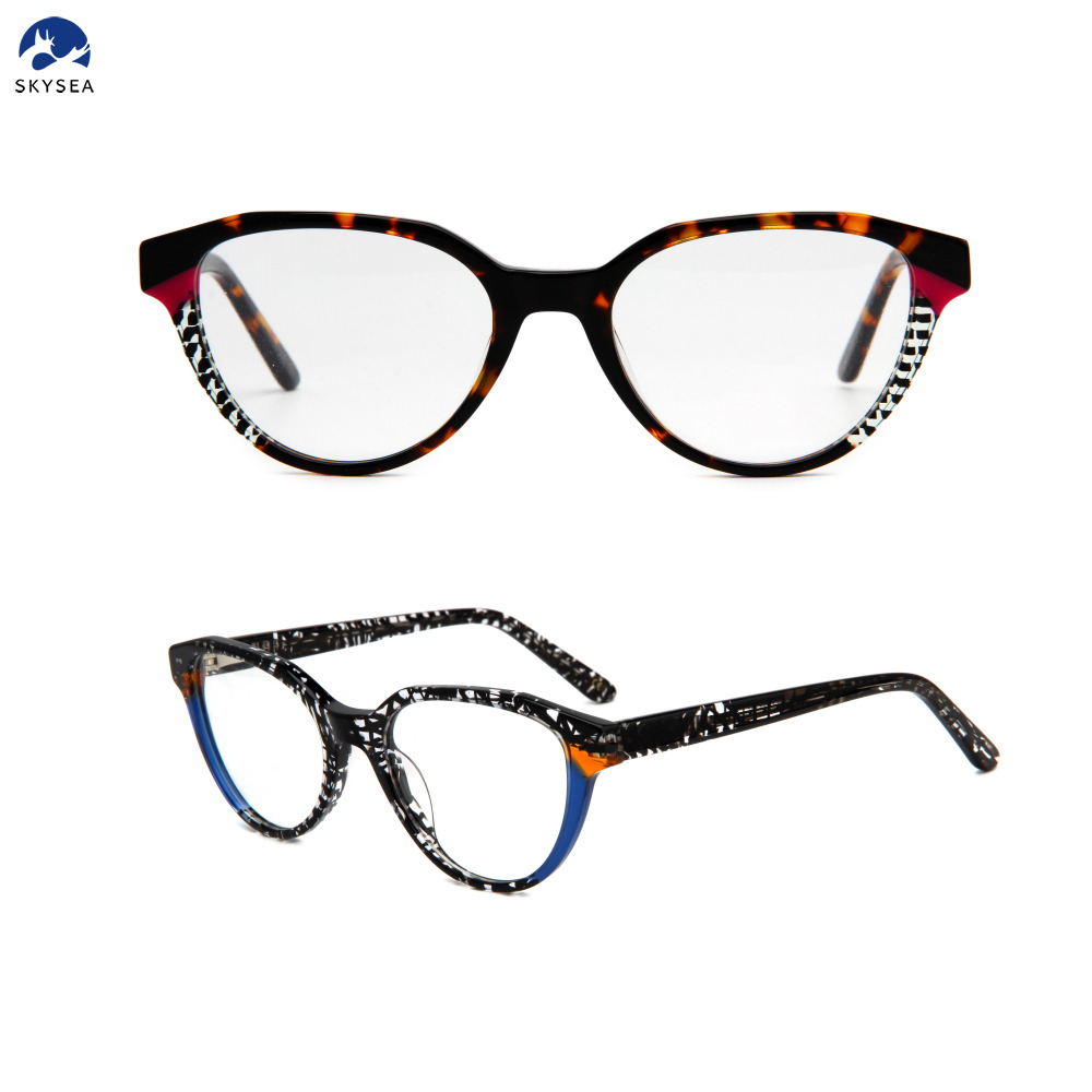Optical Men Luxury Acetate Eyewear Ladies Frame Eyeglasses Fashion High Quality OEM Cat Eye Glasses Women
