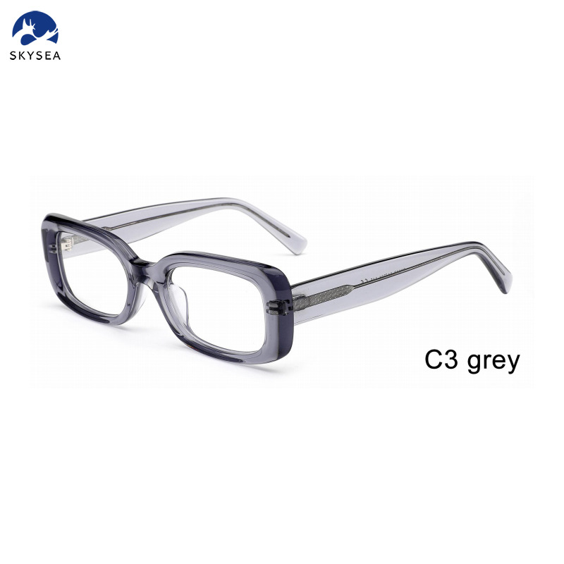 Newest Fashion Square Frame Acetate Eyeglasses Hand Made Custom OEM Glasses Women Men Optical Frames