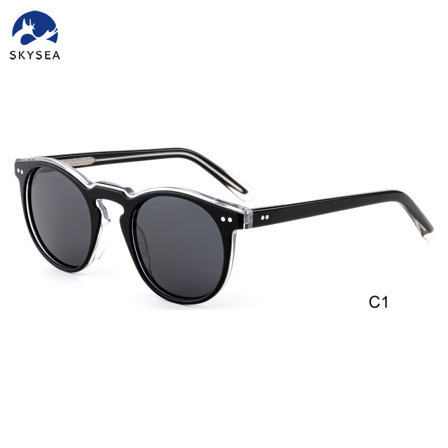 High Quality Acetate Polarized Sunglasses Custom Retro Round Frame Sunglasses 2025 Sunglasses Unisex 
