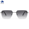 Fashion Women Men Sunglasses Gradient Rimless Sunglasses Metal Sun Glasses Vintage Sunglasses 