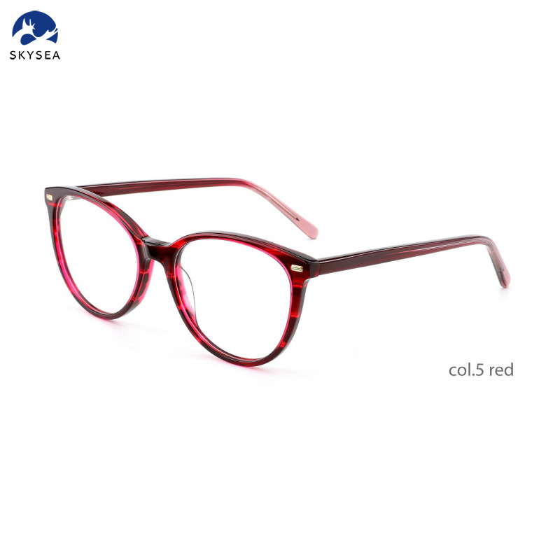 High Quality Handmade Colorful Acetate Eyewear Frame Custom Logo Women Men Fashion Optical Glasses Spectacle Frames