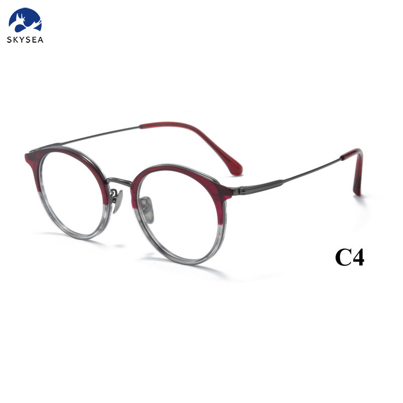 Vintage Titanium Eyeglasses Frame for Men Round Glasses Women Retro Optical Glasses Frame Eyewear Spectacles
