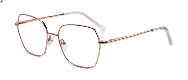 Metal Eyeglasses Frames Spectacle Square Metal Glasses Women Custom Logo Optical Frame