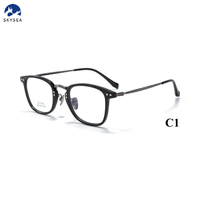 Factory Wholesaler Luxury Titanium Optical Frame Eyeglasses High Quality Full Frame Glasses