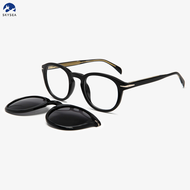 Classic Acetate Sun Shades For Men Drive Women Sunglasses Clip on frame DB1002