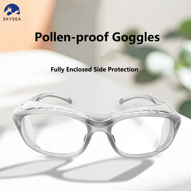 Anti-pollen Non Slip Over Eyewear Transparent Green Safety Frames, Scratch-Resistant Lenses Occupational Eye Guard Safety Goggles