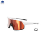Custom Logo Men TR90 Frame Pickleball Eye Protection Sunglasses UV400 Bicycle Running Bike Riding Cycling Sports Glasses