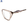 New Fashion Stylish Women Ladies Cateye Custom Prescription Glasses Acetate Optical Frames Wholesale