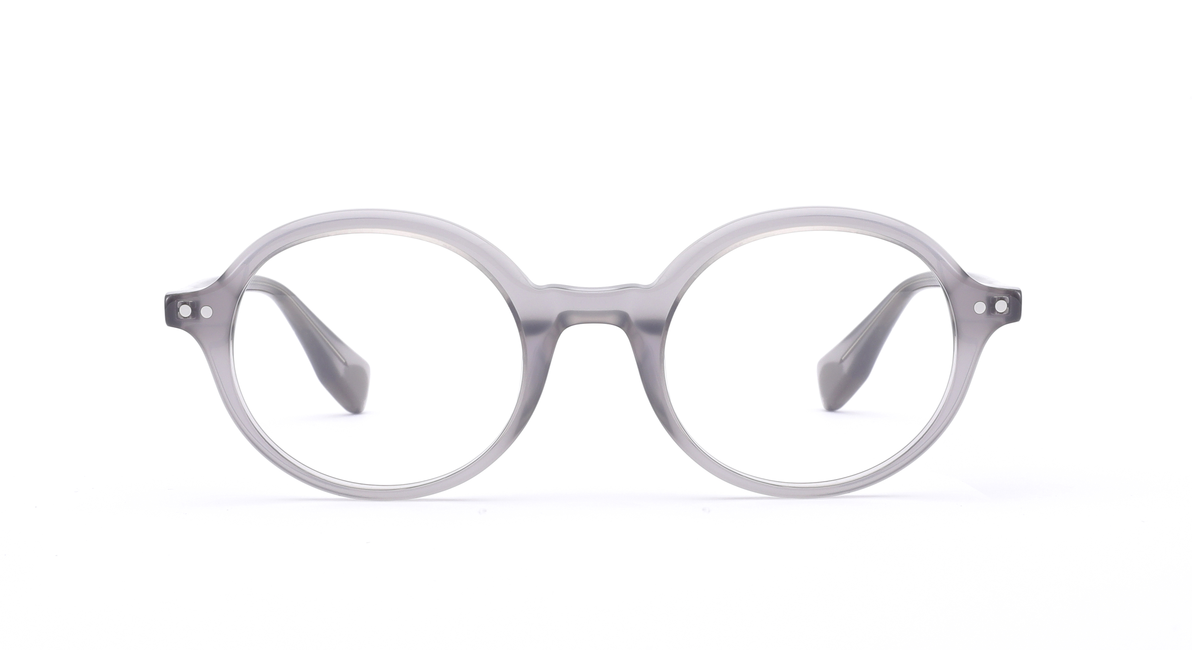 Circular acetate frame glasses with casual style