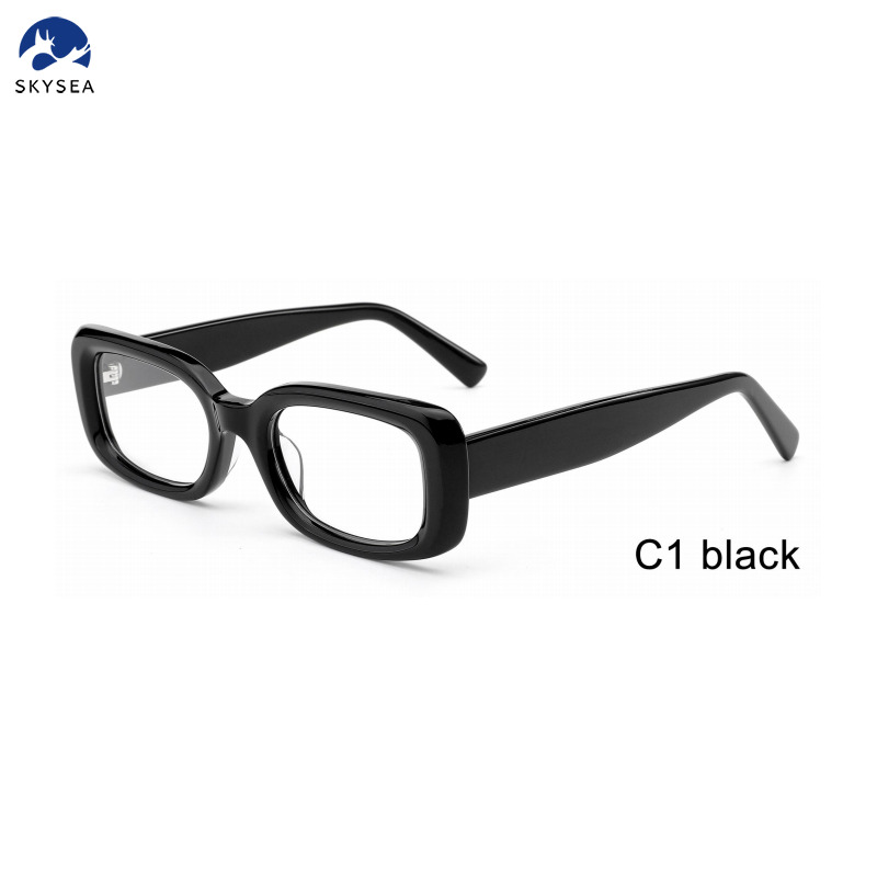 Newest Fashion Square Frame Acetate Eyeglasses Hand Made Custom OEM Glasses Women Men Optical Frames