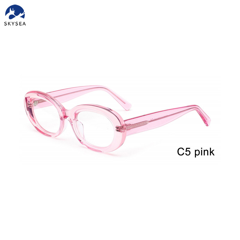Women's Oval Acetate Eyeglasses Frame - Fashionable & Chic Optical Frames for Ladies