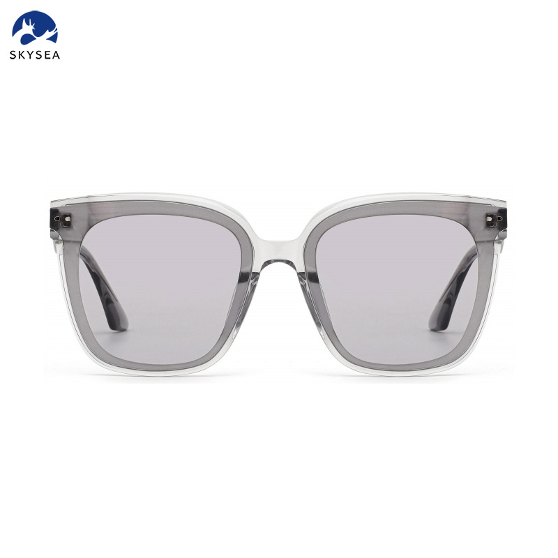 Luxury Large Square Sunglasses Transparent Acetate Frames New Fashion Designer's Sun Glasses Shades for Women Men TAC