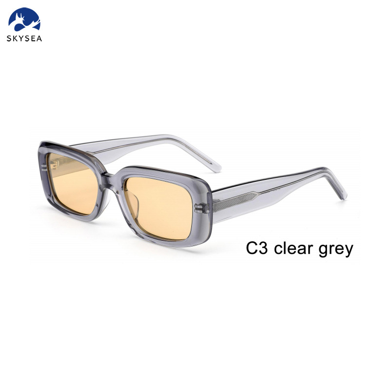 Fashion Accessories Rectangular Retro Small Square Punk Square Acetate Frame Sunglasses Unisex for Men And Women