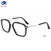 High Quality Plastic Metal Glasses Acetate Optical Metal Temple