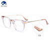 High Quality Acetate Optical Frames Blue Clear Front Metal Temple Diamond Reading Men Women's Fashion
