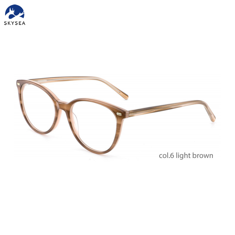 High Quality Handmade Colorful Acetate Eyewear Frame Custom Logo Women Men Fashion Optical Glasses Spectacle Frames
