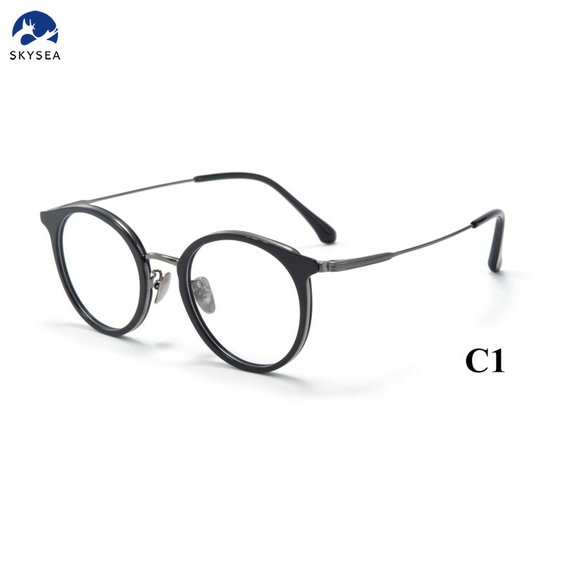 Vintage Titanium Eyeglasses Frame for Men Round Glasses Women Retro Optical Glasses Frame Eyewear Spectacles