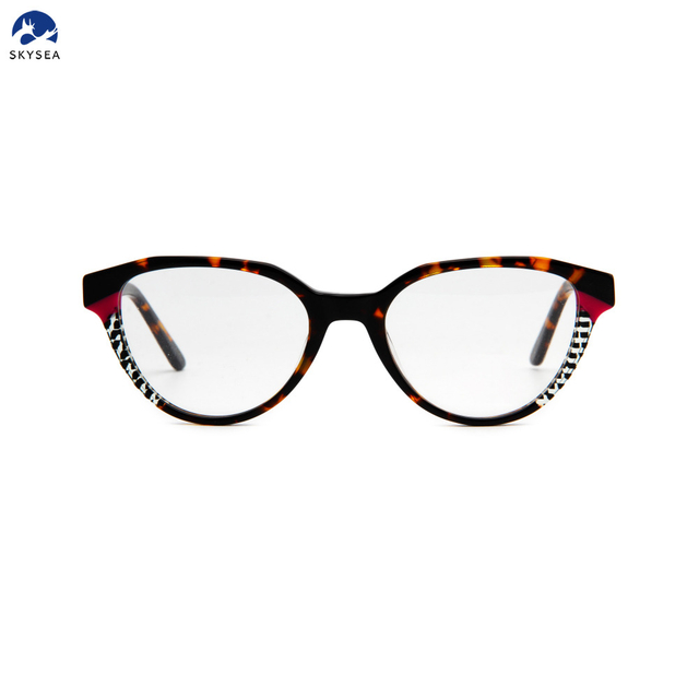 Optical Men Luxury Acetate Eyewear Ladies Frame Eyeglasses Fashion High Quality OEM Cat Eye Glasses Women